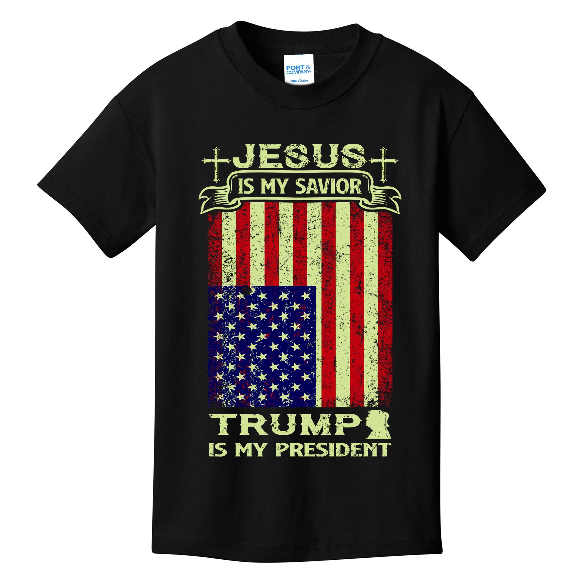 Jesus Is My Savior Trump Is My President 2020 Kids T-Shirt