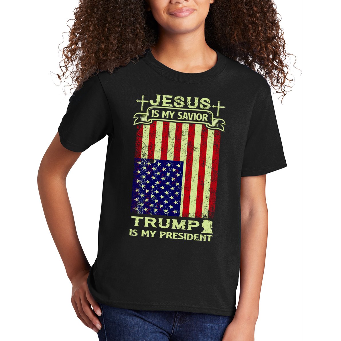 Jesus Is My Savior Trump Is My President 2020 Kids T-Shirt