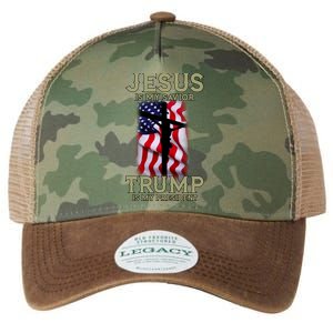 Jesus Is My Savior Trump Is My President American Cross Legacy Tie Dye Trucker Hat