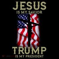 Jesus Is My Savior Trump Is My President American Cross Sweatshirt