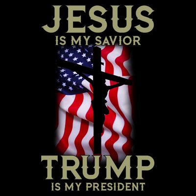 Jesus Is My Savior Trump Is My President American Cross T-Shirt