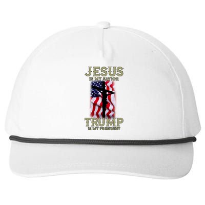 Jesus Is My Savior Trump Is My President American Cross Snapback Five-Panel Rope Hat