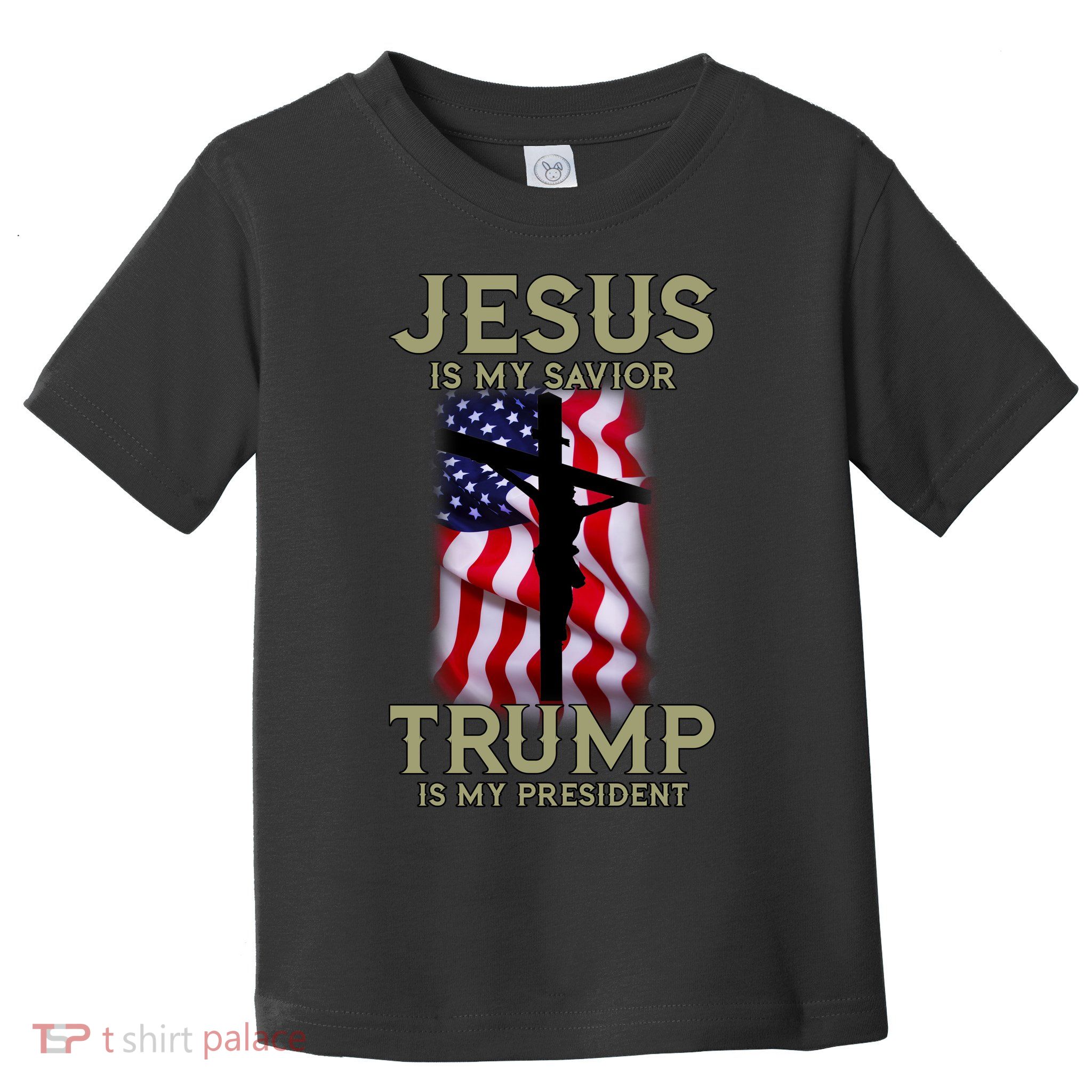 Jesus Is My Savior Trump Is My President American Cross Toddler T-Shirt