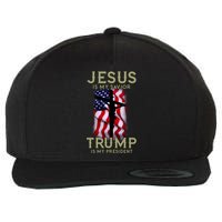 Jesus Is My Savior Trump Is My President American Cross Wool Snapback Cap