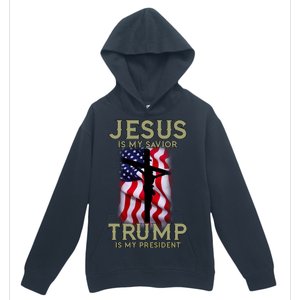 Jesus Is My Savior Trump Is My President American Cross Urban Pullover Hoodie