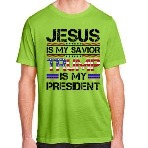 Jesus Is My Savior Trump Is My President Christian Adult ChromaSoft Performance T-Shirt