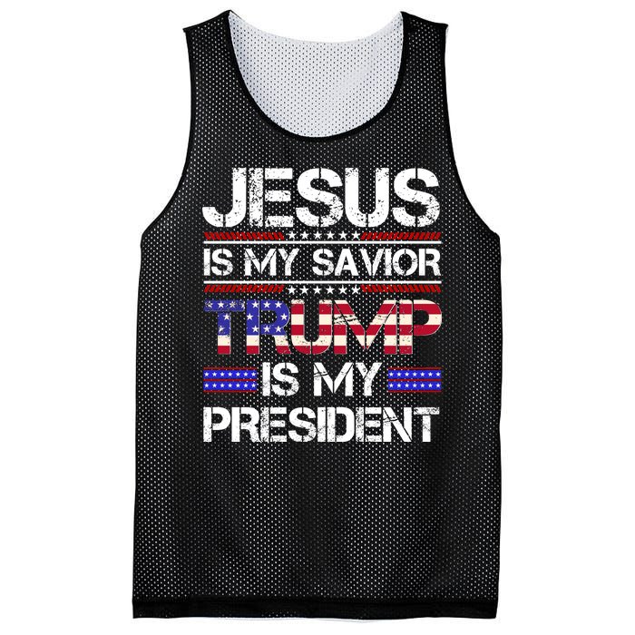 Jesus Is My Savior Trump Is My President Christian Mesh Reversible Basketball Jersey Tank