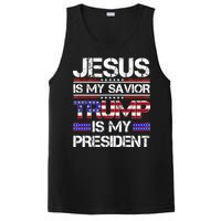 Jesus Is My Savior Trump Is My President Christian PosiCharge Competitor Tank