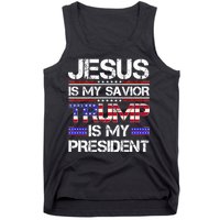 Jesus Is My Savior Trump Is My President Christian Tank Top