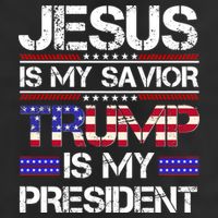 Jesus Is My Savior Trump Is My President Christian Golf Towel