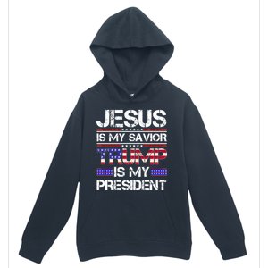 Jesus Is My Savior Trump Is My President Christian Urban Pullover Hoodie