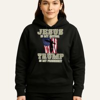 Jesus Is My Savior Trump Is My President Patriotic Flag Hoodie