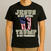 Jesus Is My Savior Trump Is My President Patriotic Flag T-Shirt