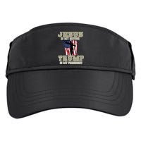 Jesus Is My Savior Trump Is My President Patriotic Flag Adult Drive Performance Visor