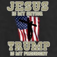 Jesus Is My Savior Trump Is My President Patriotic Flag Adult Drive Performance Visor
