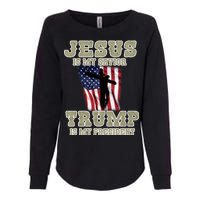 Jesus Is My Savior Trump Is My President Patriotic Flag Womens California Wash Sweatshirt