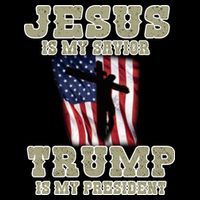 Jesus Is My Savior Trump Is My President Patriotic Flag Wool Snapback Cap