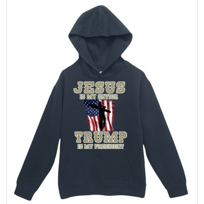 Jesus Is My Savior Trump Is My President Patriotic Flag Urban Pullover Hoodie