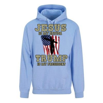 Jesus Is My Savior Trump Is My President Patriotic Flag Unisex Surf Hoodie