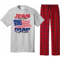 Jesus Is My Savior Trump Is My President USA Flag Pajama Set