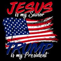 Jesus Is My Savior Trump Is My President USA Flag Sweatshirt