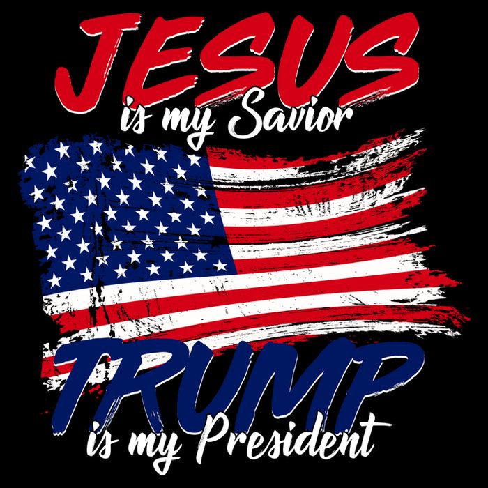 Jesus Is My Savior Trump Is My President USA Flag Sweatshirt
