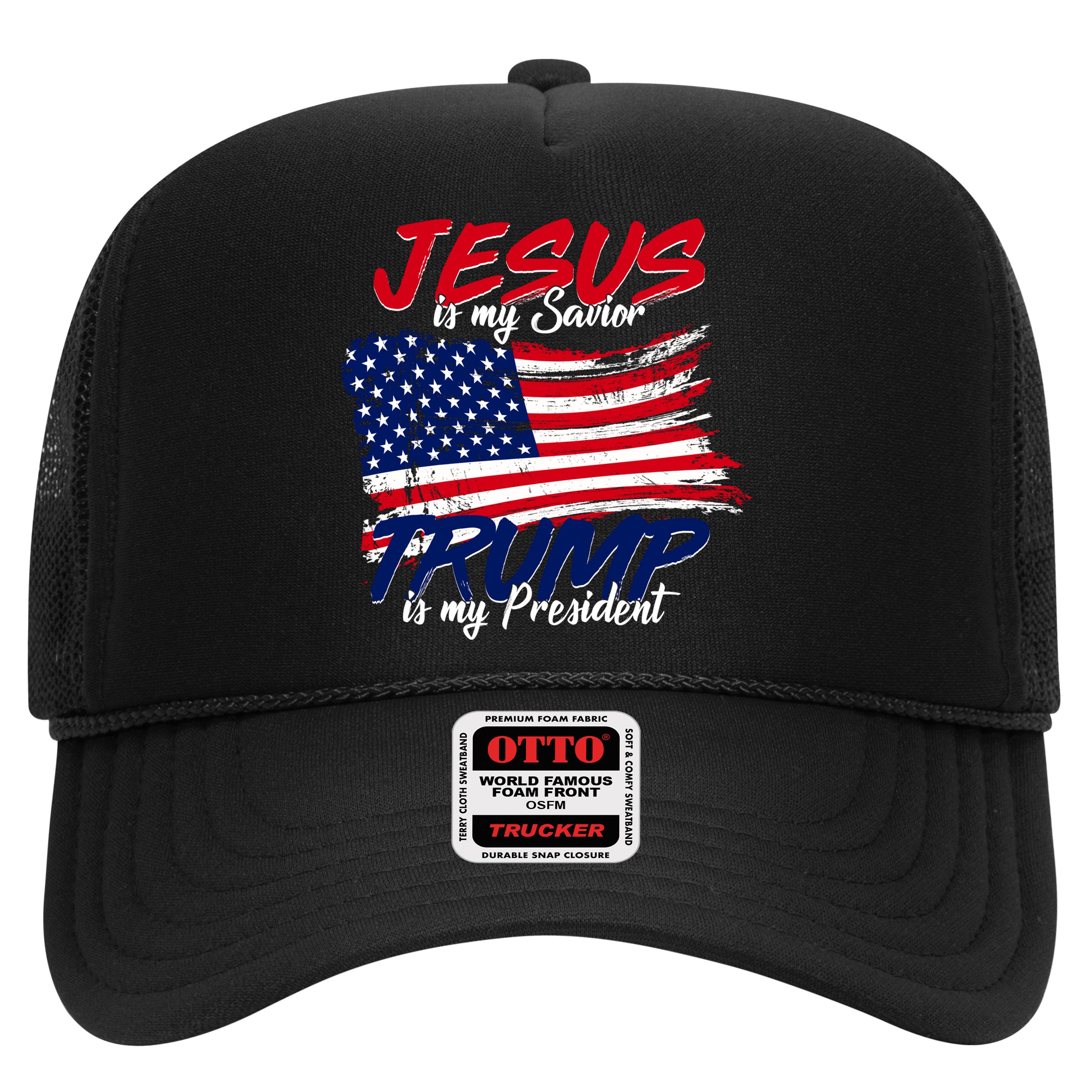Jesus Is My Savior Trump Is My President USA Flag Hat