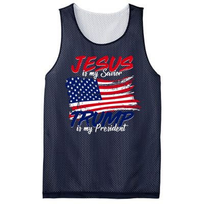 Jesus Is My Savior Trump Is My President USA Flag Mesh Reversible Basketball Jersey Tank