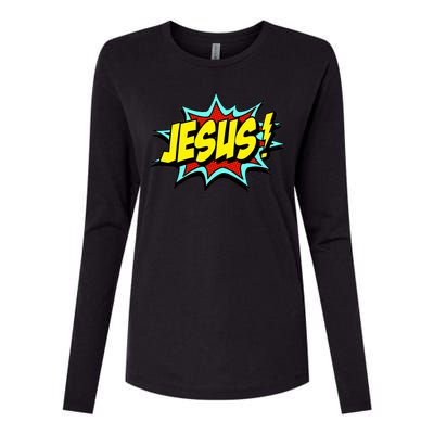 Jesus Is My Superhero Womens Cotton Relaxed Long Sleeve T-Shirt