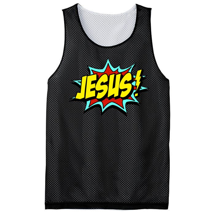 Jesus Is My Superhero Mesh Reversible Basketball Jersey Tank