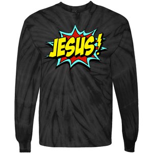 Jesus Is My Superhero Tie-Dye Long Sleeve Shirt