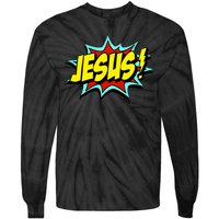 Jesus Is My Superhero Tie-Dye Long Sleeve Shirt