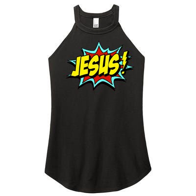 Jesus Is My Superhero Women’s Perfect Tri Rocker Tank