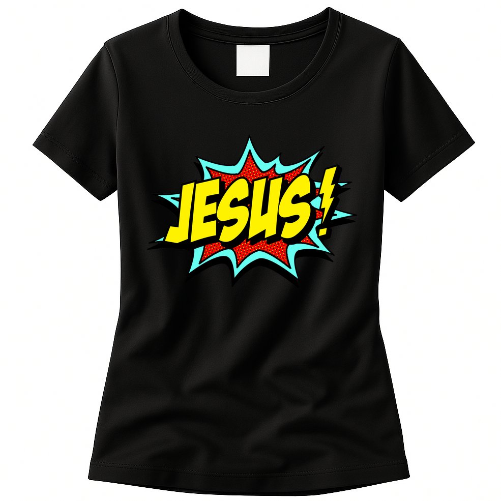 Jesus Is My Superhero Womens T-Shirt