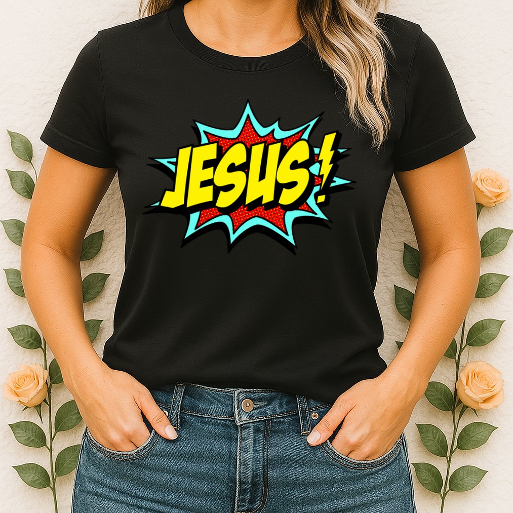 Jesus Is My Superhero Womens T-Shirt