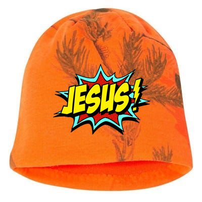 Jesus Is My Superhero Kati - Camo Knit Beanie