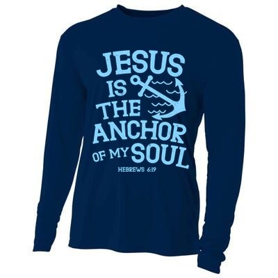 Jesus Is The Anchor Of My Soul Hebrews 6:19 Cooling Performance Long Sleeve Crew