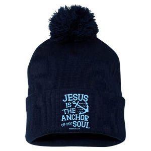 Jesus Is The Anchor Of My Soul Hebrews 6:19 Pom Pom 12in Knit Beanie