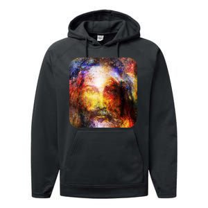 Jesus is the Galaxy Christian Painting Performance Fleece Hoodie