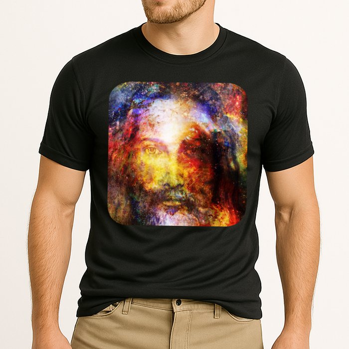 Jesus is the Galaxy Christian Painting Cooling Performance Crew T-Shirt