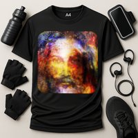 Jesus is the Galaxy Christian Painting Cooling Performance Crew T-Shirt