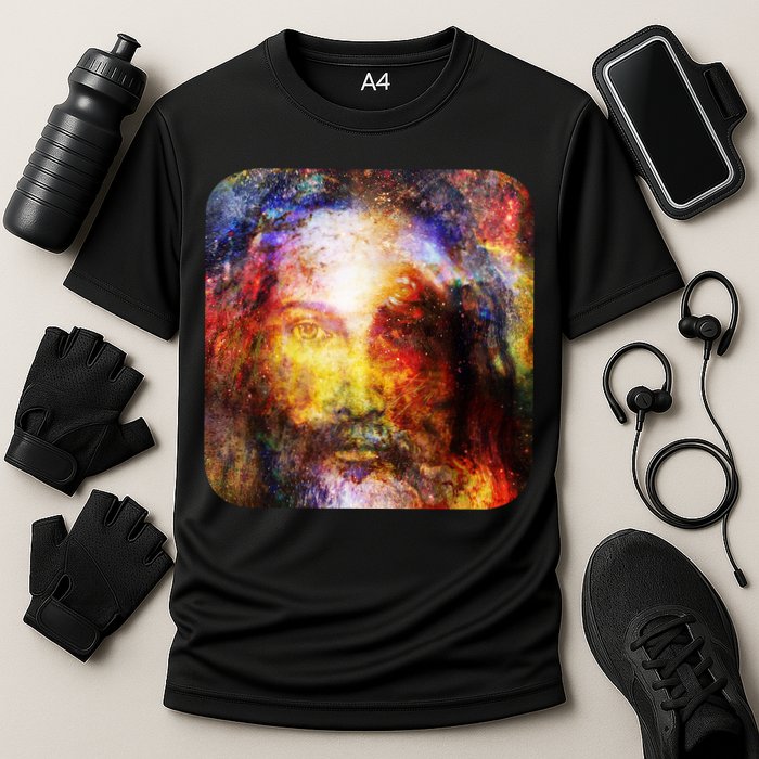 Jesus is the Galaxy Christian Painting Cooling Performance Crew T-Shirt