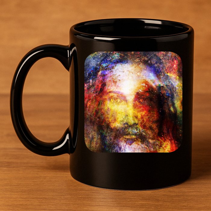 Jesus is the Galaxy Christian Painting 11oz C Handle Ceramic Mug
