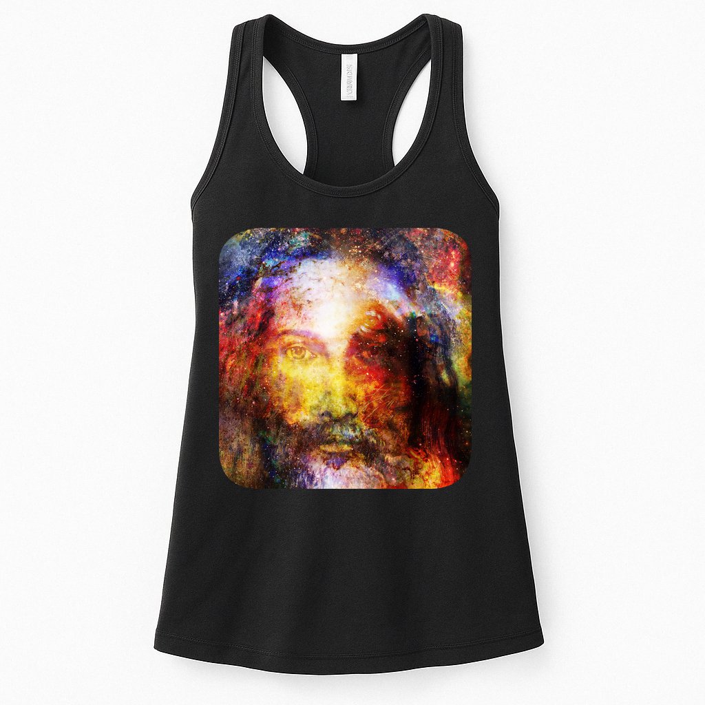 Jesus is the Galaxy Christian Painting Womens Tank Top