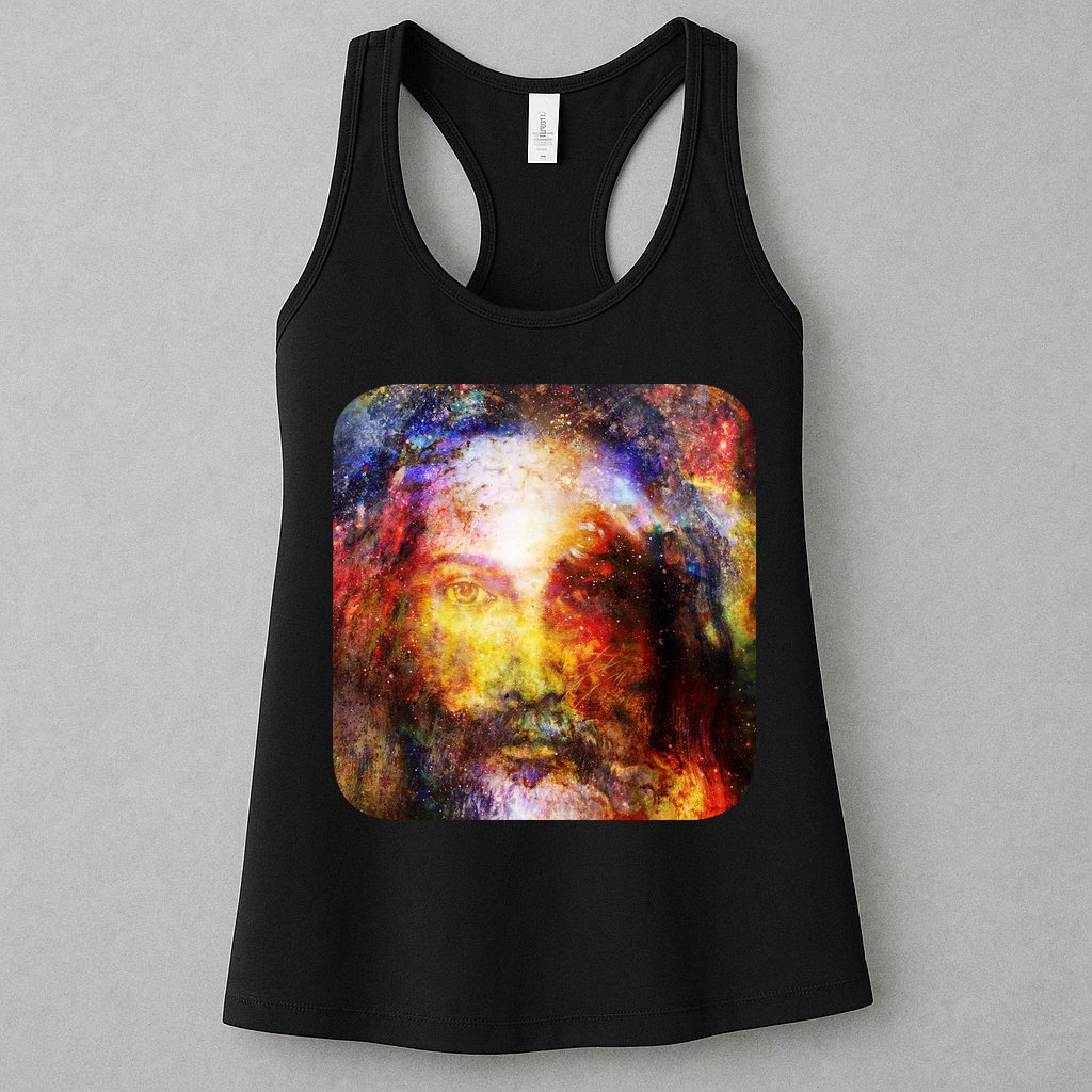 Jesus is the Galaxy Christian Painting Womens Tank Top