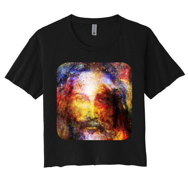 Jesus is the Galaxy Christian Painting Crop Top