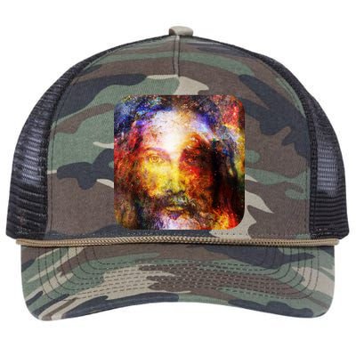 Jesus is the Galaxy Christian Painting Retro Rope Trucker Hat Cap