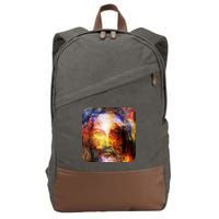 Jesus is the Galaxy Christian Painting Cotton Canvas Backpack