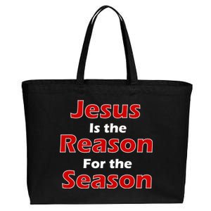 Jesus Is the Reason for Season Cotton Canvas Jumbo Tote