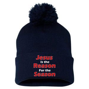 Jesus Is the Reason for Season Pom Pom 12in Knit Beanie